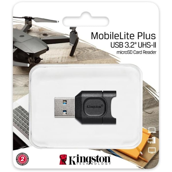 Kortläsare - KINGSTON - MobileLite Plus - UHS-II - microSDHC/SDXC - Kompatibel med UHS-II