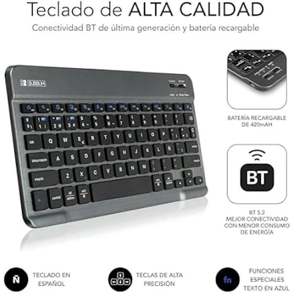 SUBBLIM KeyTab Pro BT Tangentbordsfodral för Samsung Galaxy Tab A9 +11 tum