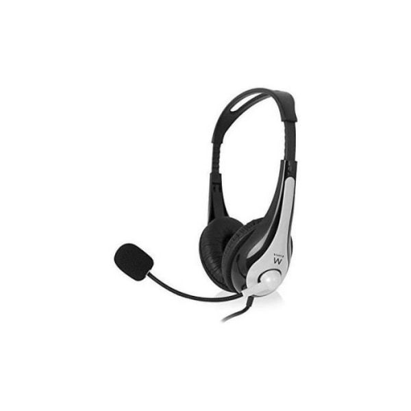 Headset med mikrofon Ewent EW3562 - 3,5 mm Jack-anslutning - Kabellängd 2 m - Integrerad mikrofon - Ca vikt. 170 g