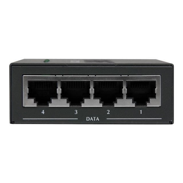 Injecteur PoE+ - STARTECH.COM - POEINJ4G - 4 portar Gigabit - 120 Watt - Väggmontering