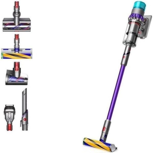 NYA DYSON Gen5 Detect Absolute - Kvastdammsugare - Power 262AW - HEPA-filter som fångar upp 99,9 % av partiklarna - Autonomy 70 Lila