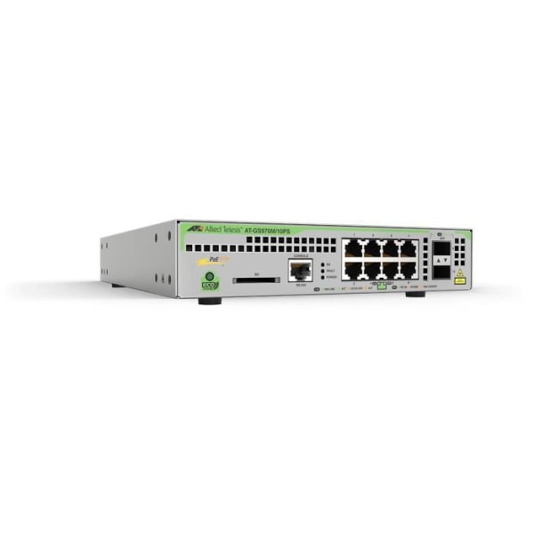 Allied Telesis AT-GS970M-10PS-R, Managed, L3, Gigabit Ethernet (10-100-1000), Full duplex, Ethernet-anslutning