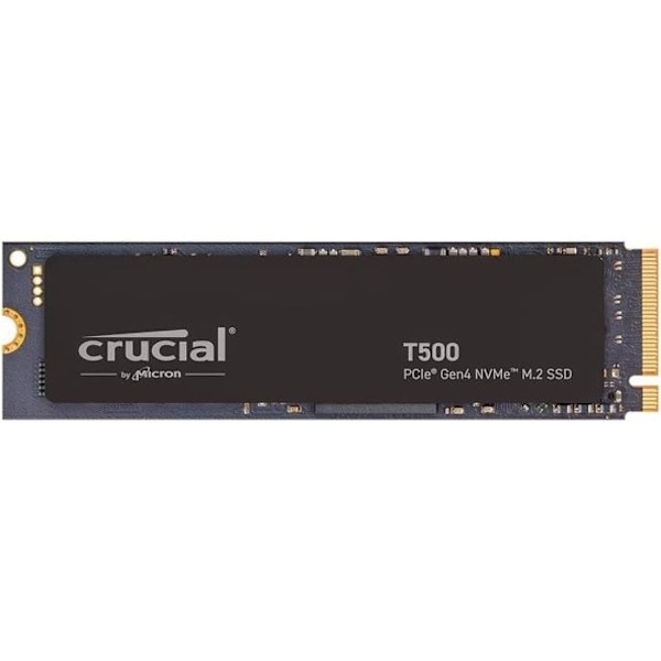 Crucial T500 SSD 2TB PCIe Gen4 NVMe M.2 Intern spel-SSD, upp till 7200MB/s, SSD-hårddisk - CT2000T500SSD8