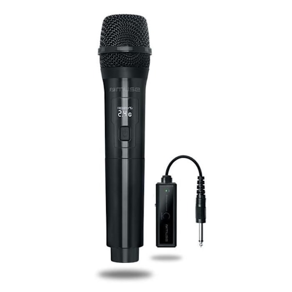 Muse MC-30 WI Svart - Enkelriktad trådlös mikrofon (kardioid) - 6,3 mm jack - 3,5 mm jackadapter