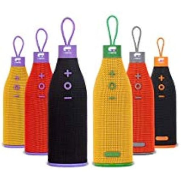Bluetooth-högtalare - FONESTAR - Orange Bottle-x - Vattentålig - Handsfree - Modern design orange/grå