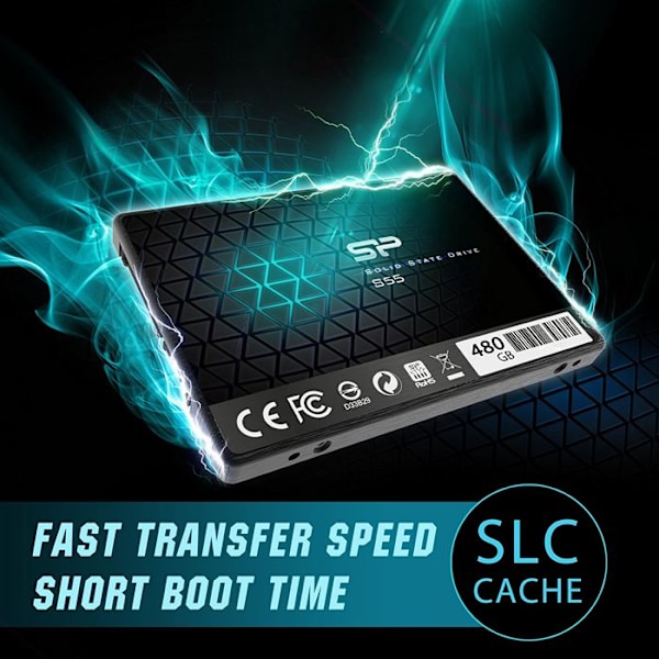 SILICON POWER SSD - SATAIII (TLC) - S55 - 480 GB - 7 mm 2,5" ingångsnivå