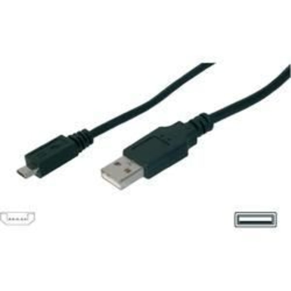 USB 2.0 A hane till USB 2.0 Micro-B hanekabel