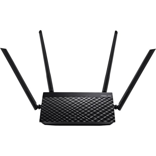 Trådlös router - ASUS - RT-AC1200 v.2 - Dual Band 1200 Mbps AC Wi-Fi-router med 4 externa antenner, 5 Ethernet-portar