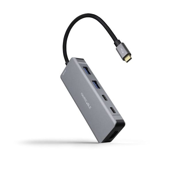 USB-C Hub - Nanofil - Modell 16.10.1006 - 1 x USB-C - 2 x USB 3.0 - HDMI 4K 60Hz