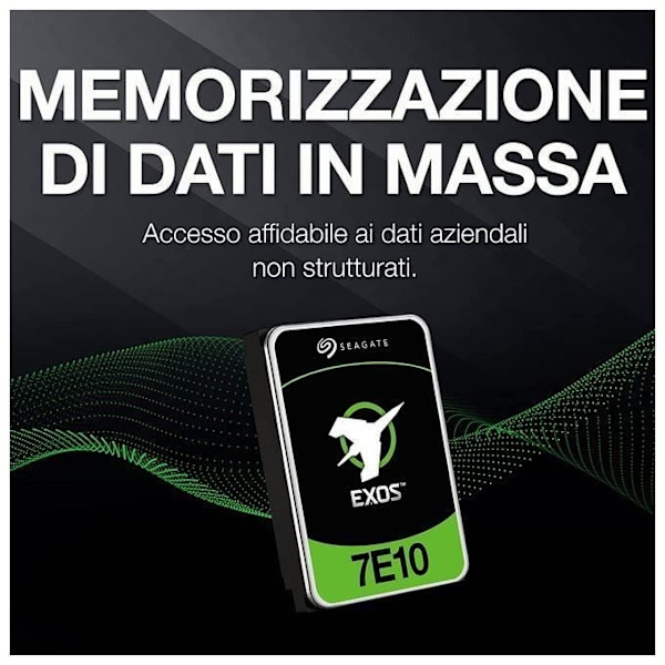 Seagate Exos 7E10 10 TB, intern hårddisk - 3,5 tum 4Kn SAS 6 Gbits-s 7 200 RPM, 256 MB Cache, 2M MTBF, för Entr