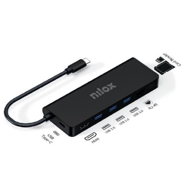 8-i-1 USB-C 4K HDMI-dockningsstation NXDSUSBC04 är en 8-i-1-dockningsstation med USB Type-C-utgång som inkluderar en