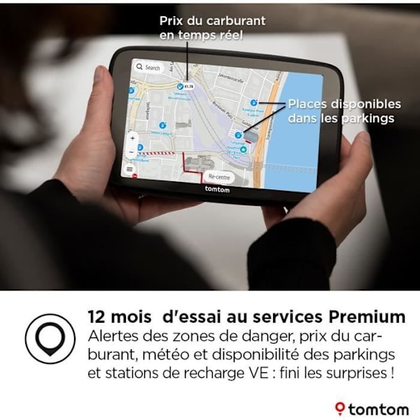 TomTom - GO Navigator 7 - GPS Bil - 7 tum - TomTom Trafik - Magnetisk Fäste - Europa Karta