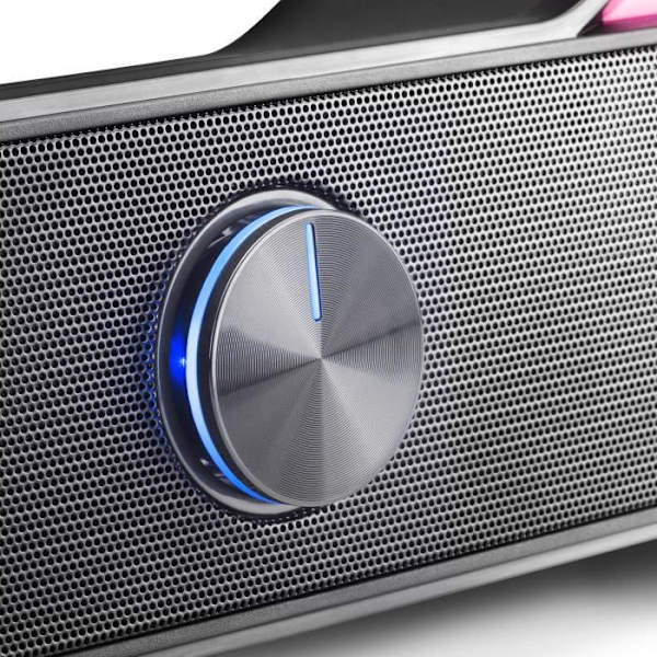 Mars Gaming MSBX Black soundbar - Bluetooth 5.0 + Jack 3.5 - DSP Sound 10W - Dynamisk RGB-belysning Svart