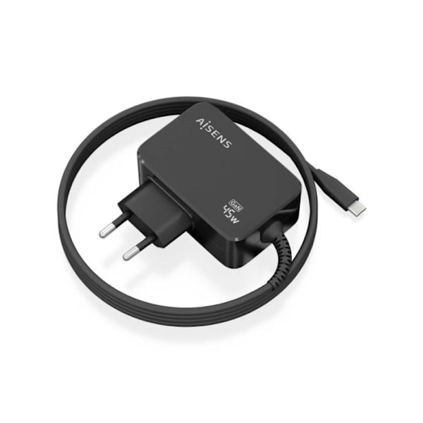CARGADOR AISENS GAN 45W PD3.0 1XUSB-C 1.8M SVART