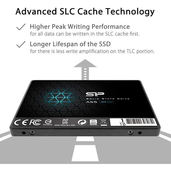 Intern SSD - Silicon Power - Ace A55 1To - SATA III 2.5" 3D NAND