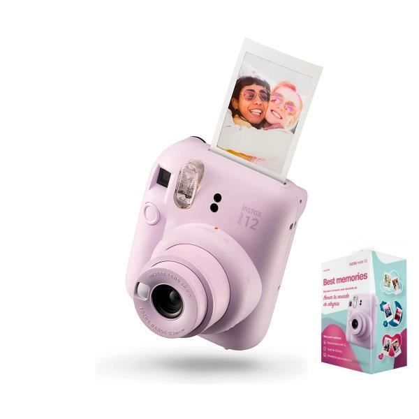 Best Memories Kit FUJIFILM Instax Mini 12 Instant Camera i lila lila, ljusa foton med exponering