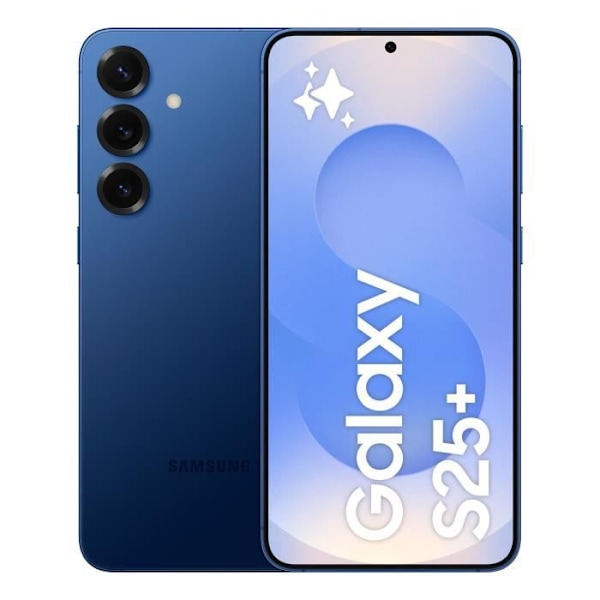 SAMSUNG Galaxy S25 Plus AI Smarttelefon 256 Go Blå natt Midnattsblå