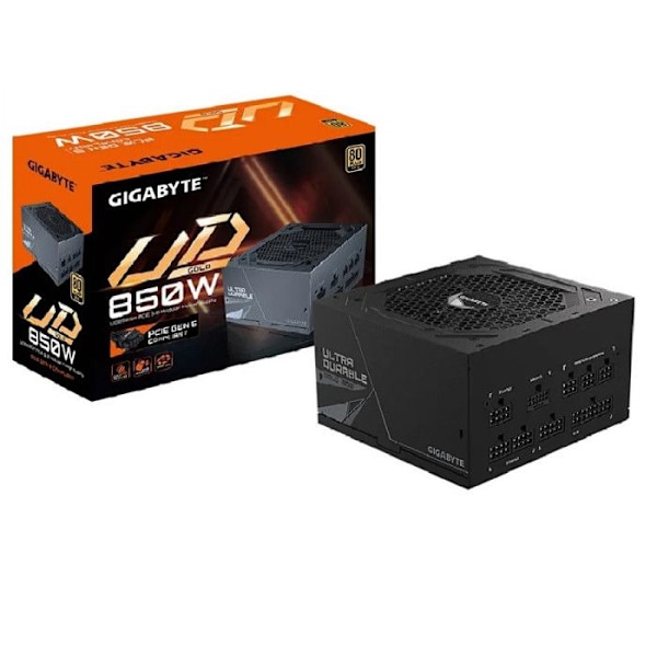 Strömförsörjning - Gigabyte - UD850GM PG5 V2 - 850 W - 80 Plus Gold - Modular Svart