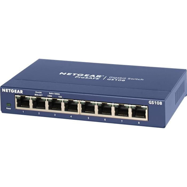 NETGEAR GS108GE 8-portar icke-hanterbar Gigabit-switch