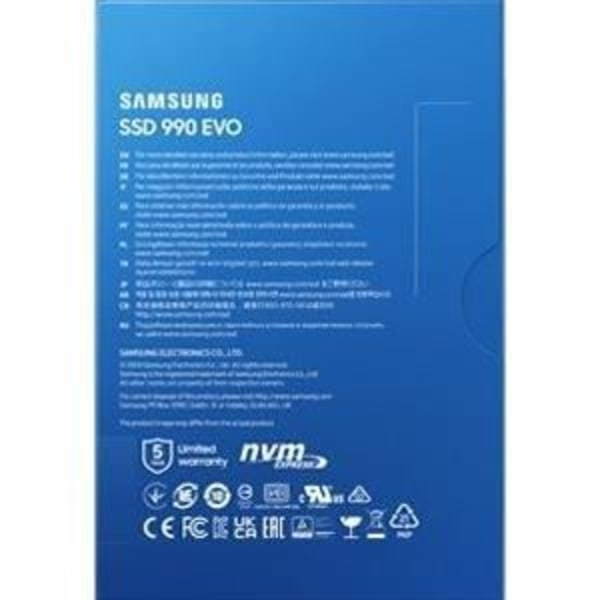 SAMSUNG SSD Intern 990 EVO 1 To NVMe M.2 PCIe 4.0 x 4 - 5000 Mo/s - MZ-V9E1T0BW