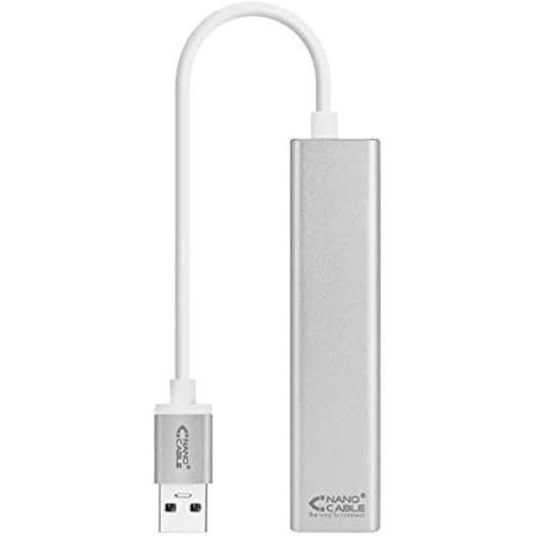 USB 3.0-omvandlare för Gigabit Ethernet + 3X USB3.0 - NANOCABLE 10.03.0403