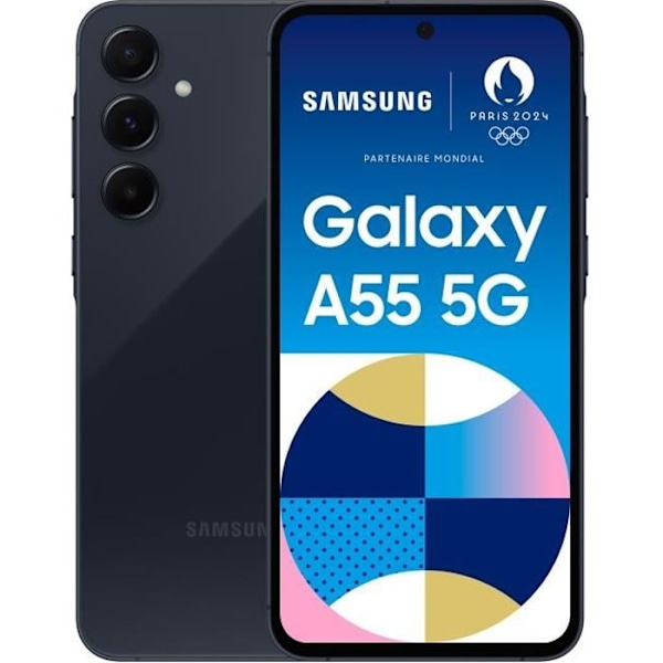 Samsung Galaxy A55 Smartphone 128 GB 5G Midnight Blue Midnattsblå