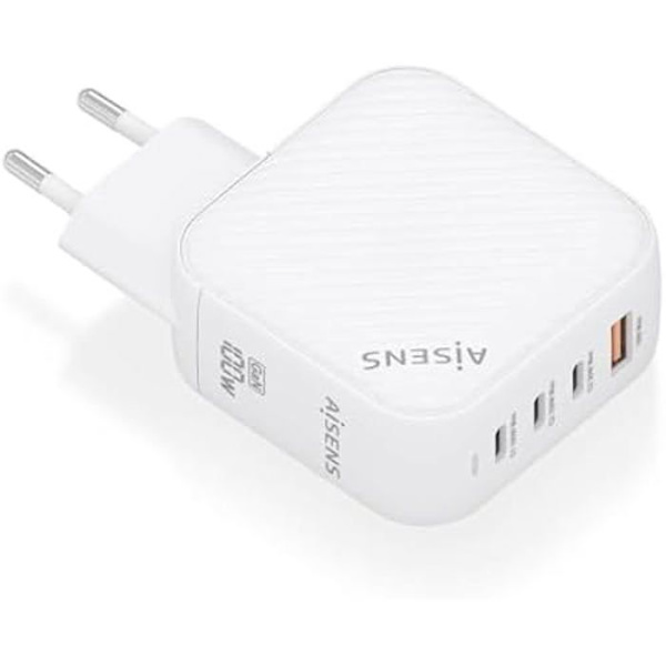 Aisens ASCH-100W4P028-W Väggladdare Vit 100 W - Flerfärgad - AC 100-240/DC 12 Flerfärgad