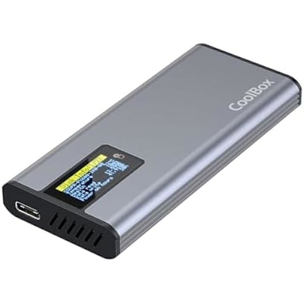 SSD-hölje - COOLBOX - miniChase PS32 - USB 3.2 10 Gbps - Aluminium - Pekskärm Grå