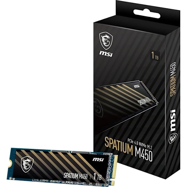 SSD - MSI - M.2 NVMe Gen4 - 1To - PCIe 4.0 - Optimerad för gaming och innehållsskapande