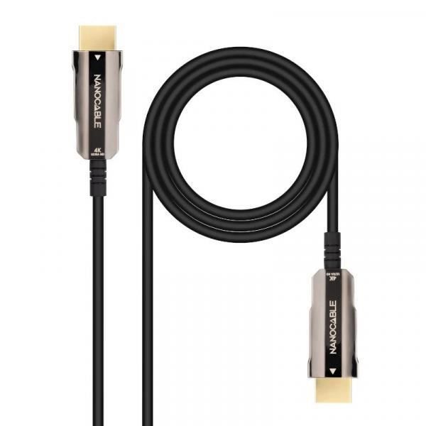HDMI V2.0 AOC-kabel - NATEC - nanofil 2015-10-15 - 15m - 4K 60Hz - HDR - Svart Svart