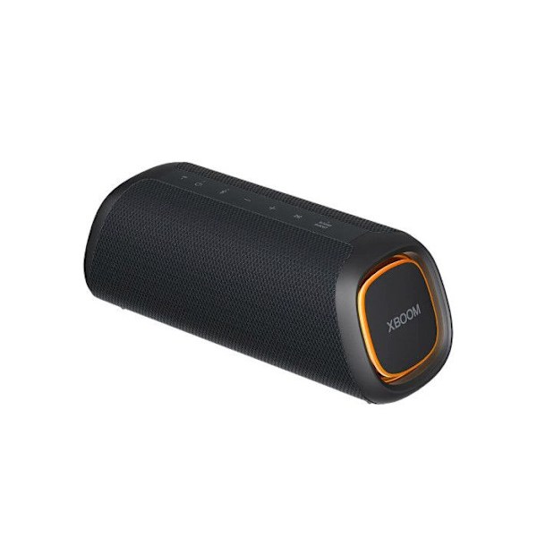 Bärbar högtalare LG XBOOM Go XG7QBK i svart med 40W effekt, Bluetooth 5.1-anslutning, USB och 3.5 aux-ingång, motstånd mot