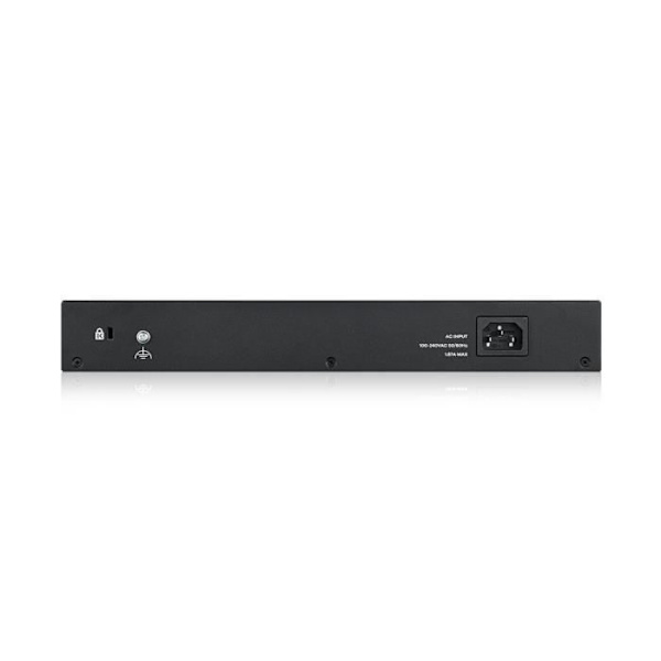 Zyxel GS1900-24EP - Switch - Smart - 24 x 10/100/1000 (12 PoE) - Rackmonterbar, väggfäste - PoE (130 W) Svart