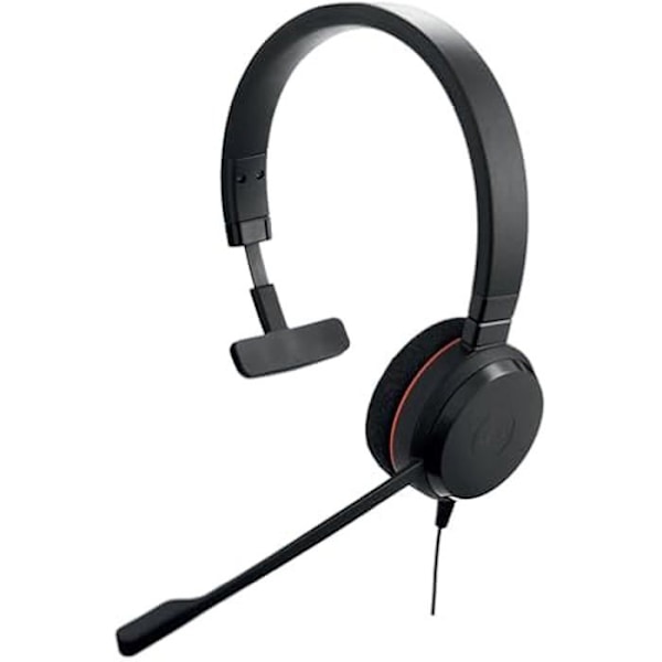 Hörlurar - JABRA - Evolve 20 Mono - Passiv bullerdämpning - USB-C - Enhetlig kommunikation Svart