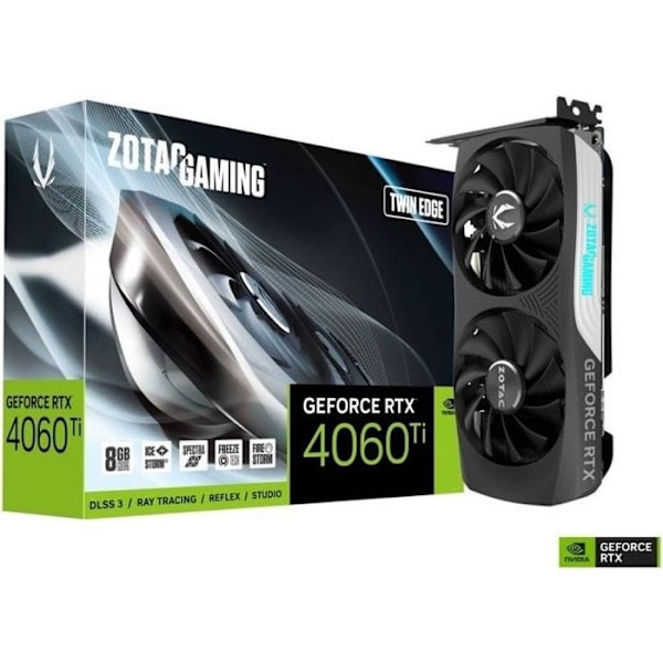 ZOTAC - Grafikkort - Nvidia GeForce RTX 4060 Ti Twin Edge 8GB Svart