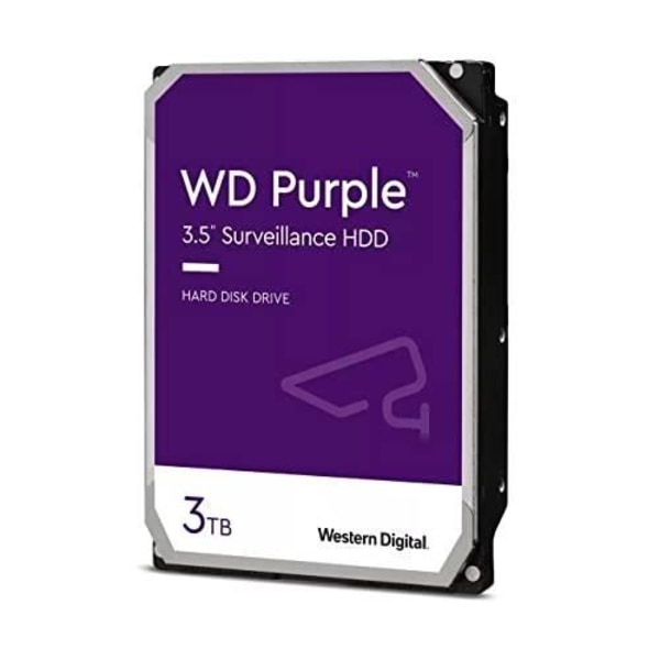 Hårddisk - WESTERN DIGITAL - WD33PURZ - 3 TB - Serial ATA-600 - 3,5" - 550 MB/s - 3D trippelnivåcell (TLC)