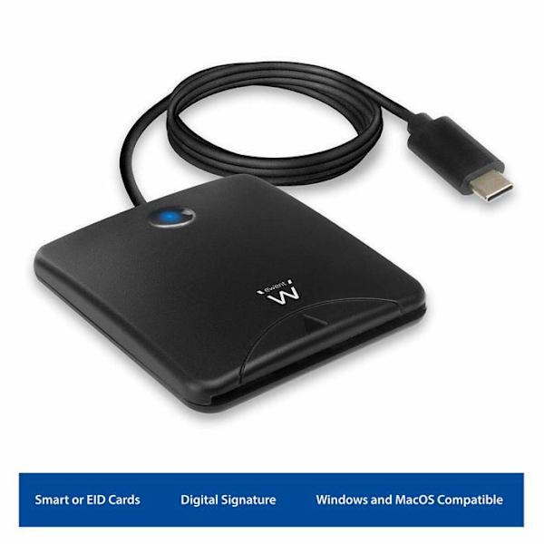 Annan USB-kringutrustning Ewent - EW1055 - USB-C USB Type C Smart Card Reader, CNS och TNS USB C Reader