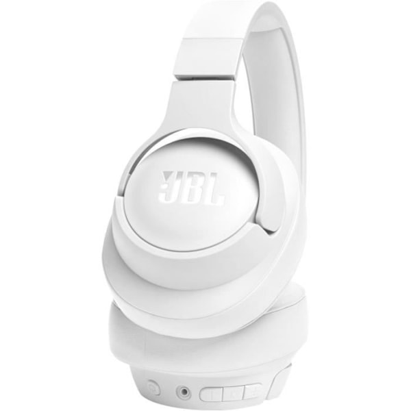 Trådlösa hörlurar JBL Tune 720BT - Ren basljud - Bluetooth 5.3 - 76 timmars batteritid - Lätta och bekväma - Vit Vit