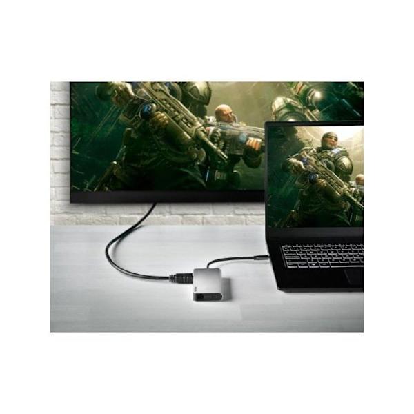 NGS WONDER DOCK 8: 8-i-1 USB-C dockningsstation med WIN/MAC-HDMI-SD/TF-LAN - 60W PD-laddning - 3 X USB3.0. ALUMINIUM. plug-and-play