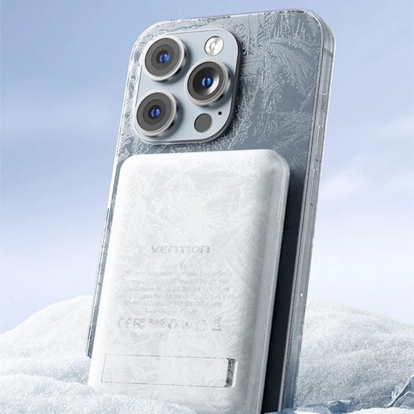 Extern batteri med snabb laddning, 2x Typ-C, 20 W, 5 000 mAh - Vention (FHSB0) - Svart