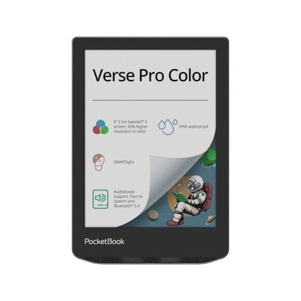 PocketBook Verse Pro Color E-reader 6" Táctil ?Lector de Ebooks Resistente al Agua Audiolibros Azul