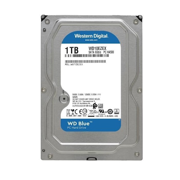 WD Blue™ - Intern hårddisk - 1TB - 7200 rpm - 3,5" (WD10EZEX)