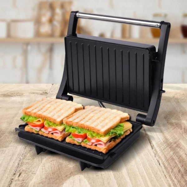 Grill Öppen 180 - JOCCA - två skivor - värmeplatta - non-stick beläggning Svart