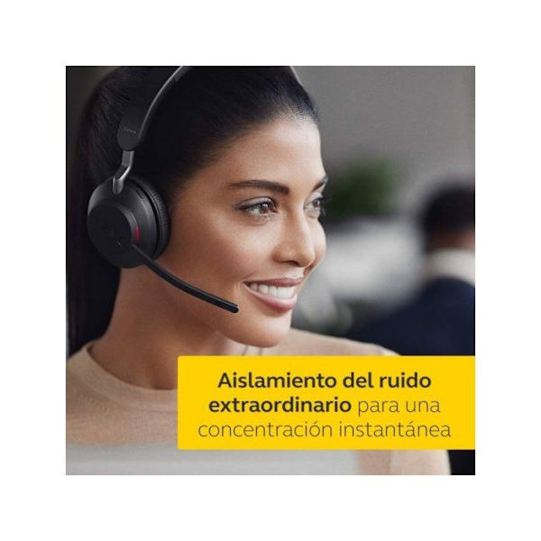 Jabra Evolve2 65 - USB-A UC Mono - Svart Svart