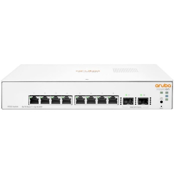 ARUBA HPE Instant On 1930 8G 2SFP Switch - Switch - C3 - Managed - 8 x 10/100/1000 + 2 x Gigabit SFP - Rackmonterbar