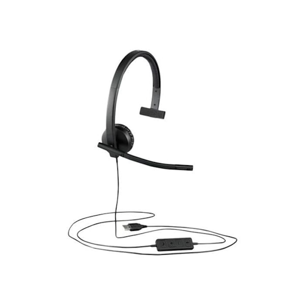 Microhörlurar - trådad - USB-C - Logitech - Logitech H570e - Microhörlurar - över örat - trådad - USB-C - Certifierad för Microsoft