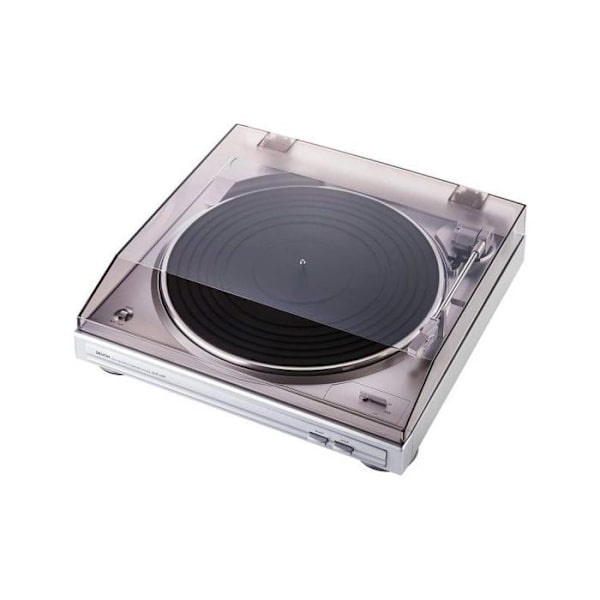 Denon DP-29F automatisk vinyl skivspelare med PHONO förförstärkare/korrigerare - Grå - 33/45 rpm