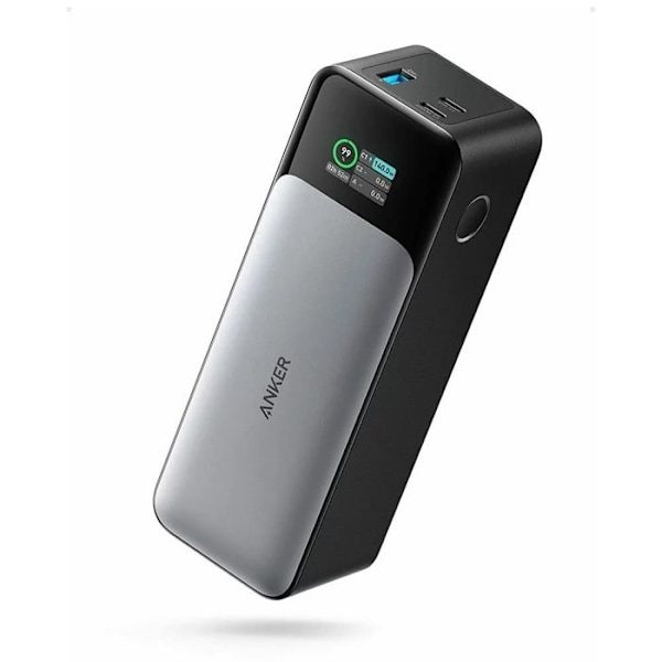 Anker PowerCore 737 - 24 K Externt batteri - 24 000 mAh - 3 portar - Effekt 140 W - digital skärm