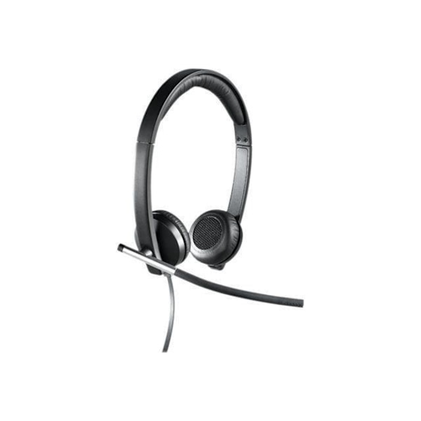 Headset - Kabelanslutet - Logitech - H650E - Stereomikrofon - Grå