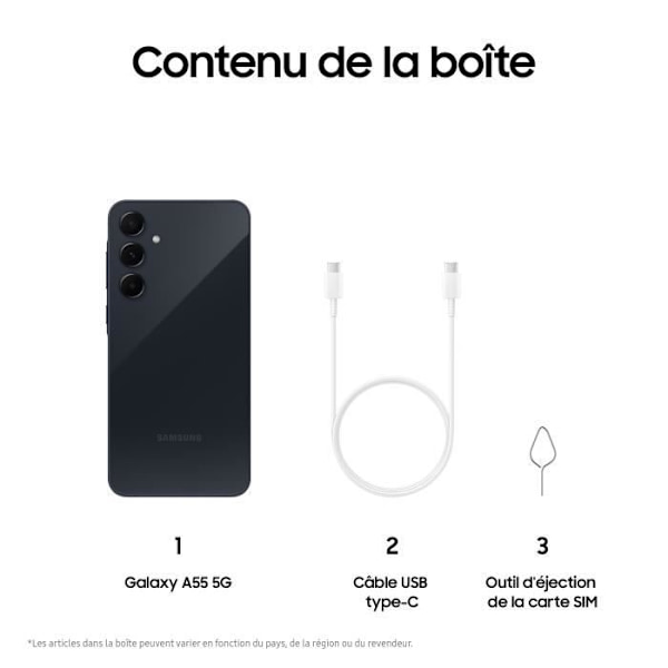 Samsung Galaxy A55 Smartphone 128 GB 5G Midnight Blue Midnattsblå