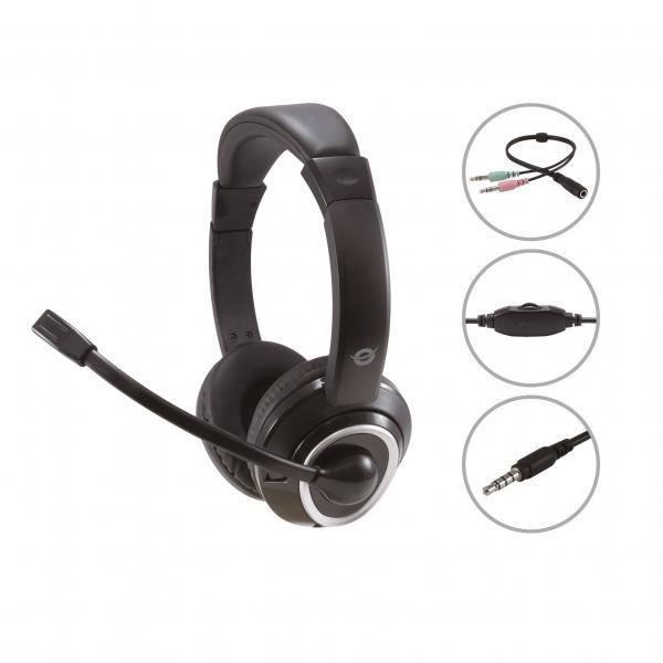 Conceptronic POLONA02BA. Produkttyp: Headset, Bärstil: Pannband, Rekommenderad användning: Gaming. Teknik av